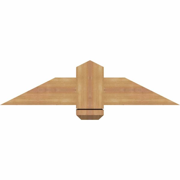 Ekena Millwork Eugene Smooth Timber Gable Bracket, Western Red Cedar, 36"W x 9"H x 5 1/2"D x 5 1/2"F, 6/12 Pitch GBW036X09X0606EUG00SWR - main